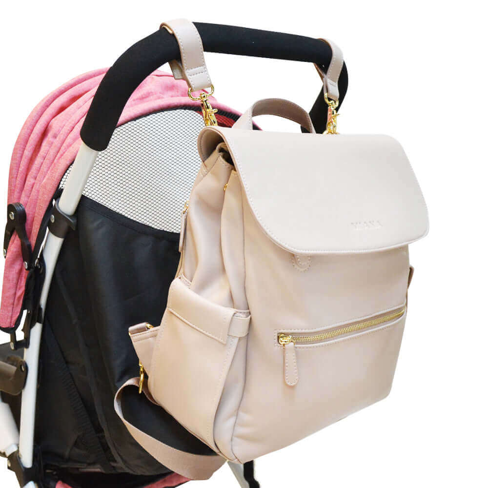 Luxury Baby Nappy Backpack - Natural