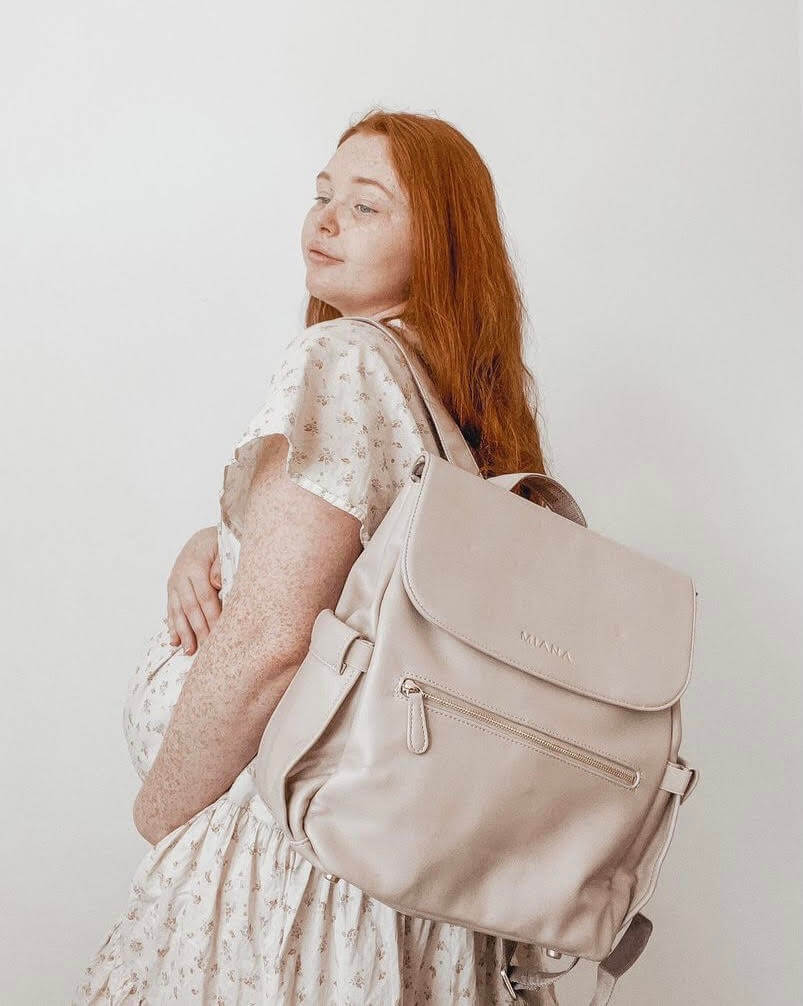 Luxury Baby Nappy Backpack - Natural
