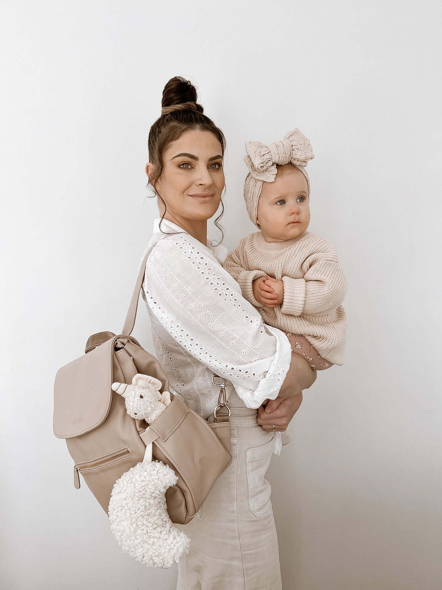 Luxury Baby Nappy Backpack - Natural