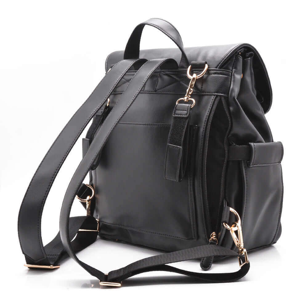 Luxury Baby Nappy Backpack - Black